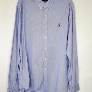 Ralph Lauren Striped Mens Button Up XXL